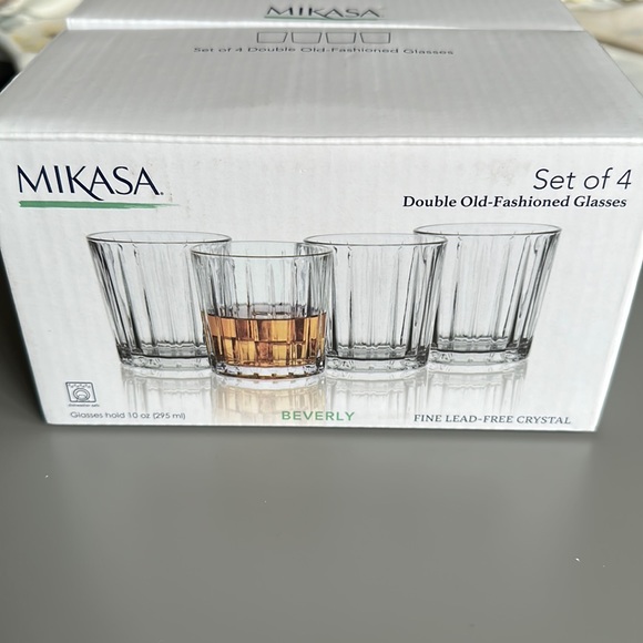 Mikasa Dining Nib Mikasa Beverly Double Oldfashioned Set Of 4